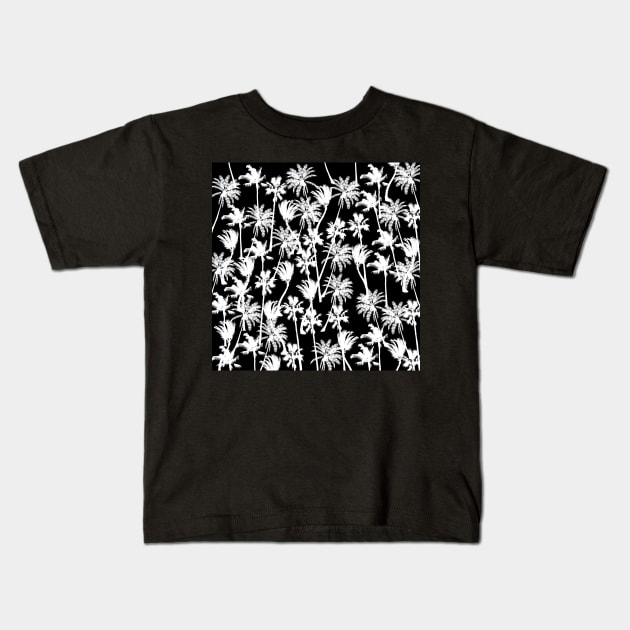 messy palm trees Kids T-Shirt by poupoune